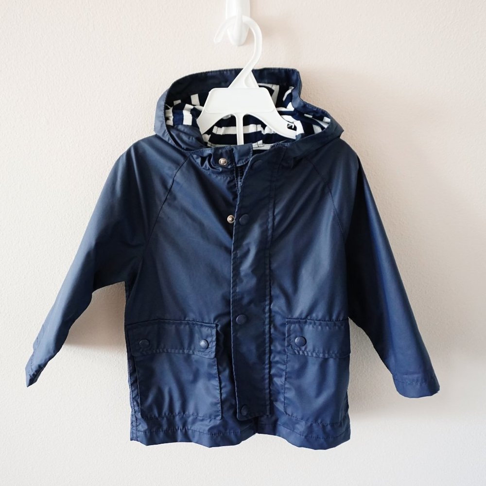 *SOLD* GAP Toddler Jersey Lined Raincoat Jacket ELYSIAN BLUE 2T Can Fit Like 3T